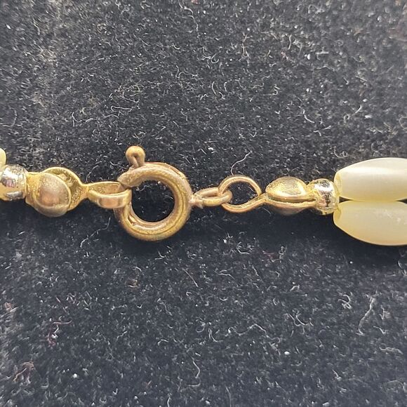 Vintage Dainty Minimalist Tiger's Eye with Braided Chain Beaded 17in - Picture 3 of 4